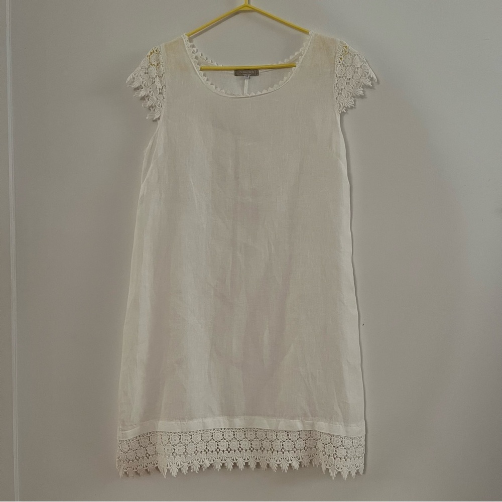 Carina Ricci white linen dress - loose fit
